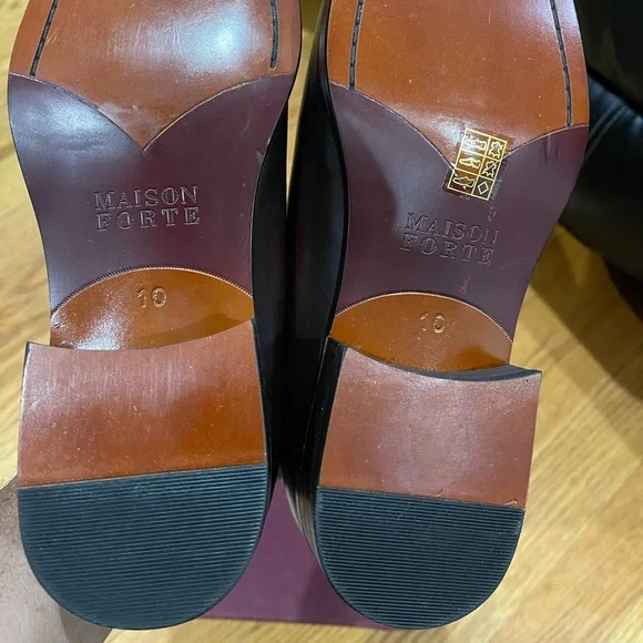 Brand New Maison Forte lace-up whole cut shoes Brown Sz 10 M - Picture 6 of 11